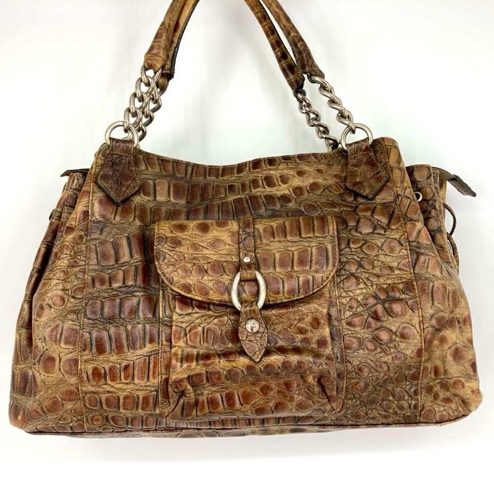Roberta Gandolfi  Animal Print Leather Bag Italy